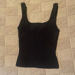 Babaton sculpt knit square neck tank top